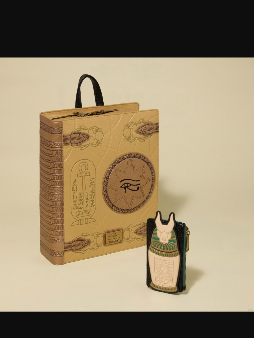 NWT The Mummy Book of the Living Mid-Size Backpack + Large Card Holder
